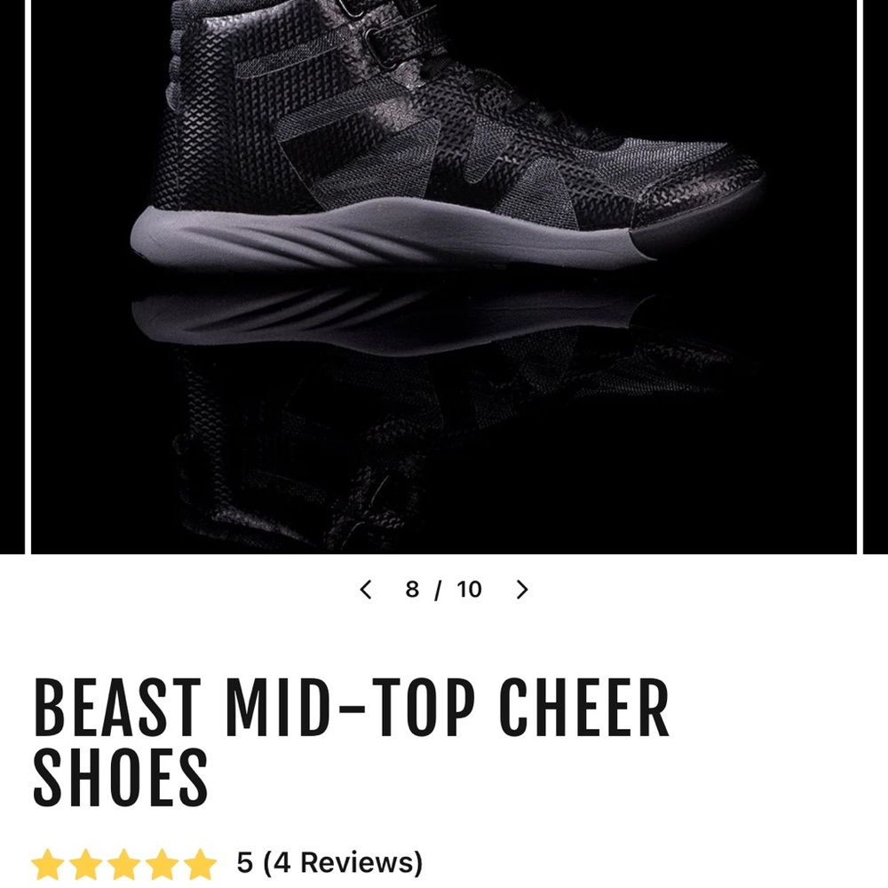 Nfinity black cheer shoes